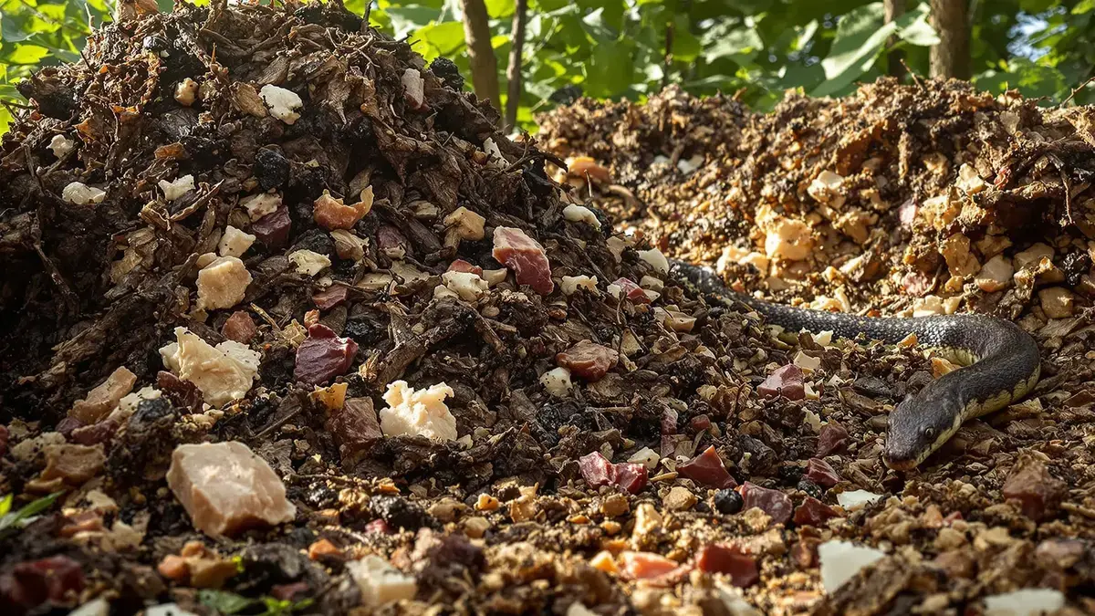 Let op, uw compost kan slangen aantrekken door een veelgemaakte fout
